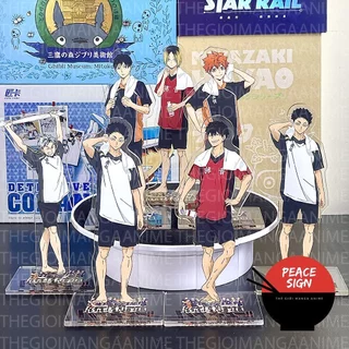 Standee HAIKYUU!! ver KHĂN LAU mô hình VUA BÓNG CHUYỀN tượng acrylic anime mica chibi trang trí