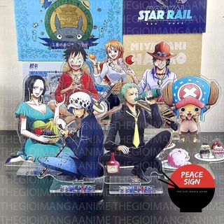 Mô hình standee các nhân vật ONE PIECE ĐẢO HẢI TẶC ver LƯƠNG THỰC tượng acrylic anime chibi trang trí trưng bày