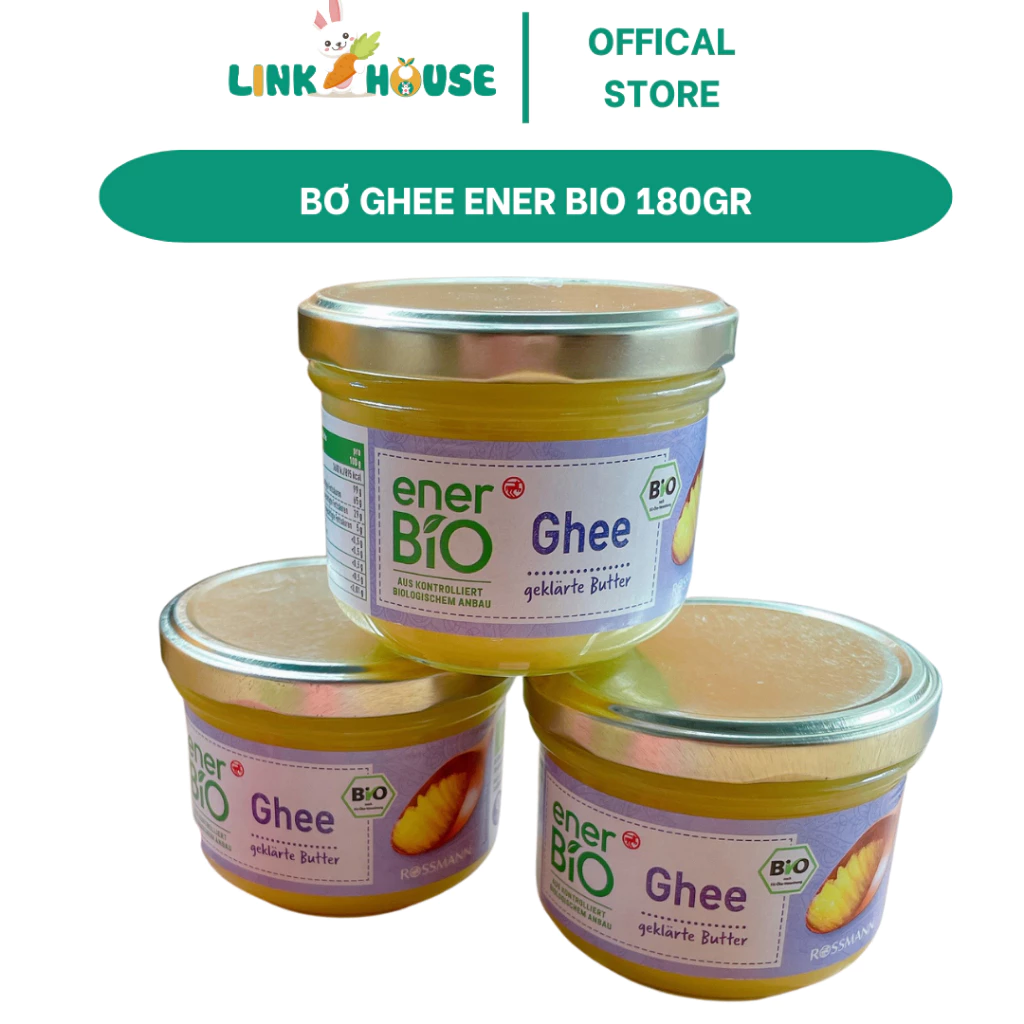 Bơ ghee hữu cơ Ener Bio Đức 180g (Date 2025)