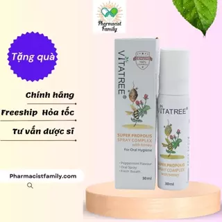 Chai Xịt Keo Ong Vitatree [ÚC] - Giảm Đau Họng - 30ml - Mẫu mới