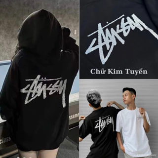 Áo hoodie stussy kim tuyến nỉ bông cotton local brand thun phông nam nữ cao cấp unisex hàn quốc L66 A202