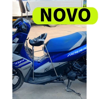 (Hỏa Tốc) Ghế ngồi xe Novo , novo không tựa , ghế đôn ga yên nhựa inox có dây đai , ghế đi xe máy tay ga Novo