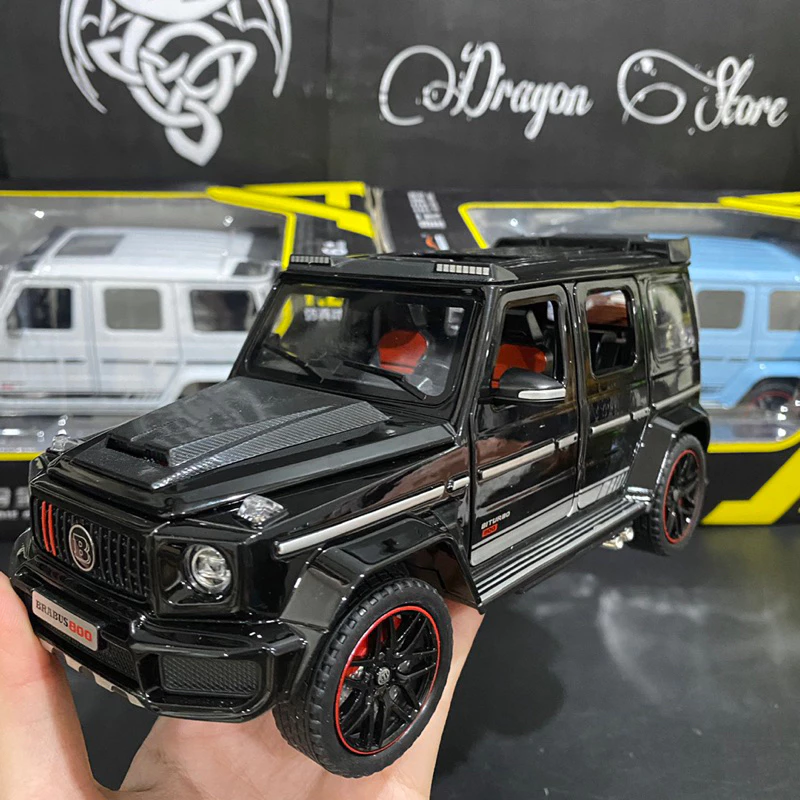 Mô hình xe ô tô hợp kim Mercedes G63 AMG trần sao  tỉ lệ 1:24 khung thép chắc chắn Màu Đen