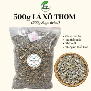 500g Lá Xô thơm (sage) khử mùi tẩy uế thanh lọc không gian, thảo mộc xông nhà xả xui cuối năm, nguyên liệu làm túi thơm