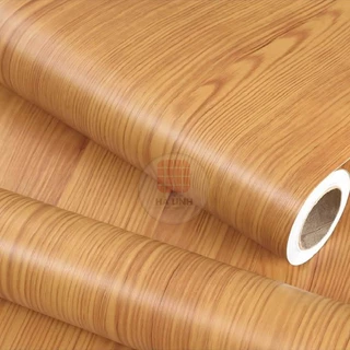 Decal vân gỗ dán bàn tủ chống thấm nước, giấy dán tường giả gỗ sẵn keo khổ 1.2mx0.5m