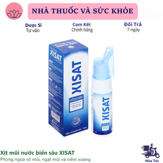 Xịt mũi nước biển sâu XISAT hằng ngày 75ml phòng ngừa sổ mũi, ngạt mũi và viêm xoang