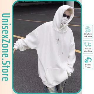 Áo Hoodie Nỉ Unisex Thiết Kế Khóa Kéo Cao Cổ Siêu Ấm Lót Nỉ Ép 2 Lớp Form Rộng UnisexZone.Store