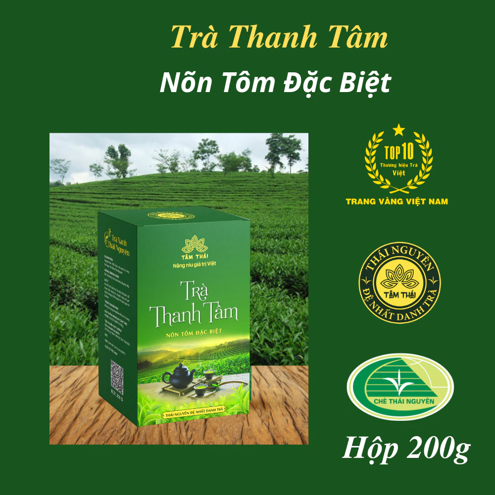 Trà Nõn Tôm Thái Nguyên 500g Trà Thanh Tâm 5 gói 100g Chè Thái Nguyên Nõn Tôm Trà Thanh Tâm Hộp 200g