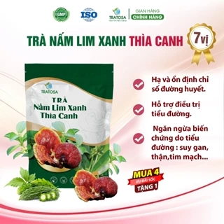 Trà nấm lim xanh thìa canh Tratosa hạ đường huyết, ngăn biến chứng tiểu đường, giảm mỡ máu, tiểu đêm - Gói 60 túi lọc