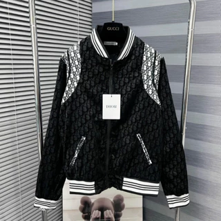 Áo Khoác Bomber Nam Dior Hoạ Tiết Logo In Nhiệt Full Áo Cực Nét Phối Cầu Vai Cao Cấp Chất Liệu Nỉ Bông Dày Dặn Hottrend