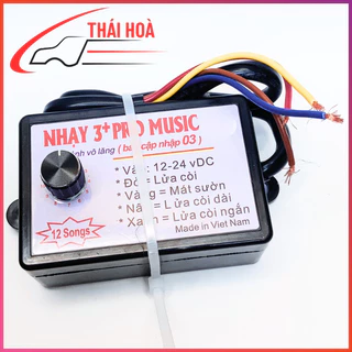 Nhại kèn 3 + pro music, nhại còi 3pro 12 tiếng 12v 24v