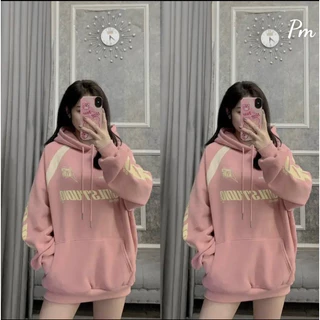 ÁO HOODIES PHỐI THÂN CHỮ TAY NGỰC NỈ LÓT BÔNG