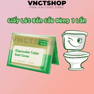 Giấy lót bồn cầu dùng 1 lần đi du lịch vnctshop, miếng lót bồn cầu toilet nhà vệ sinh công cộng tự phân hủy