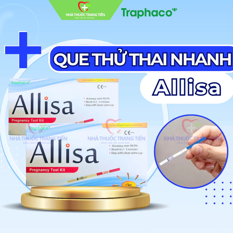 Que thử thai bản to 4mm Allisa của Traphaco - giao hàng kín đáo, che tên