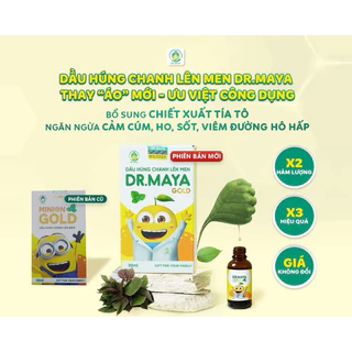 Dầu húng chanh lên men Dr.Maya Gold chai 30ml - Hỗ trợ ho, tăng đề kháng cho bé Minion