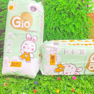 Tã quần Baby Gio Organic cao cấp bỉm 100 miếng giá rẻ, Tả em bé từ 5-20kg đủ size M tới 2xl
