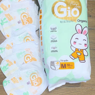 Tả quần cho bé Baby Gio Organic chống hăm, Bỉm 100 miếng giá rẻ đủ size 5- 20kg