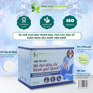 Trà túi lọc Hỗ Trợ Bệnh Gút (Gout) - Dược Liệu Hồng Lan - Combo 3 Hộp 180g (60 túi lọc x3g)