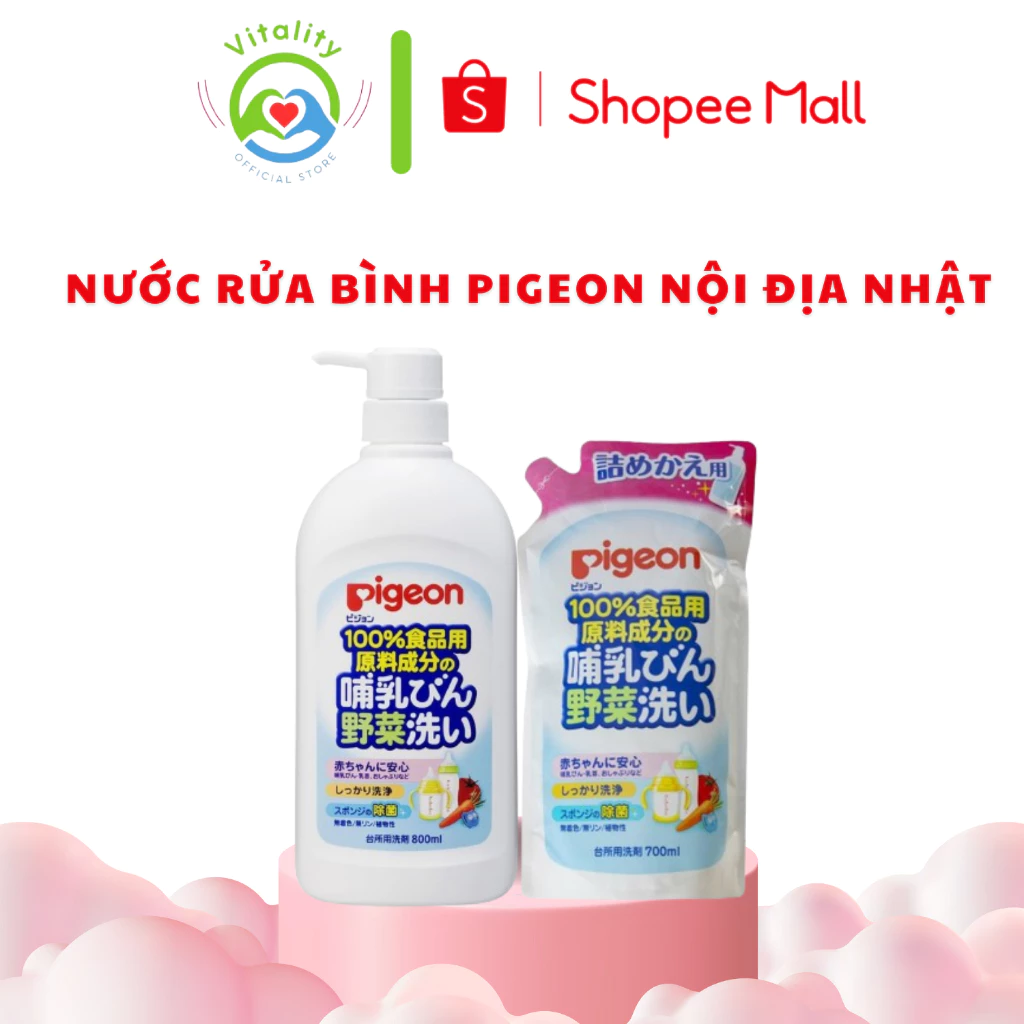 Nước rửa bình Pigeon nội địa nhật đảm bảo an toàn cho sức khỏe