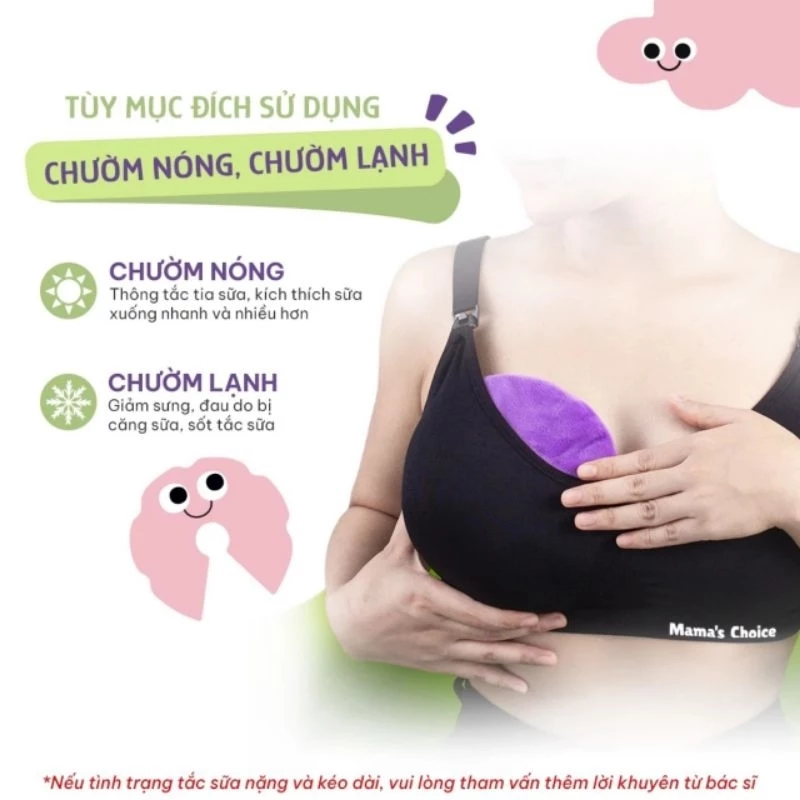 Túi chườm ngực Mama's choice túi chườm nóng lạnh thông tắc tia sữa