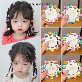 Set 10 kẹp tóc mini cho bé gái nhiều hình xinh xắn phong cách Hàn Quốc