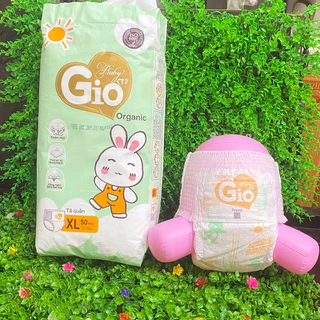 Tã quần Baby Gio Organic cao cấp 100 miếng giá rẻ, Bỉm cho bé từ 5-20kg đủ size M tới 2xl