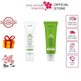 HÀNG NHẬP KHẨU-Kem Dưỡng Babe Stop AKN Mattifying Moisturiser dưỡng ẩm ngăn ngừa mụn, giảm bóng nhờn cho da dầu mụn 50ml