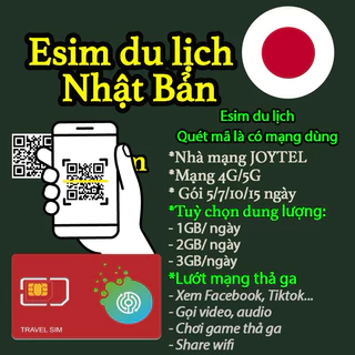 Sim du lịch Nhật bản. Chỉ bán esim du lịch Nhật bản. Đa dạng gói cước