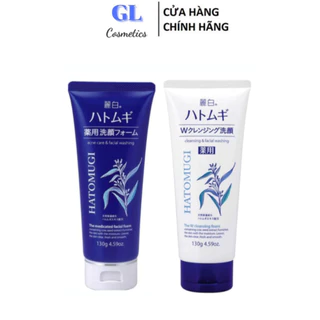 (130g) Sữa Rửa Mặt Hatomugi Ý Dĩ Dưỡng Ẩm Trắng Da Reihaku Cleansing Facial Foam Nhật Bản