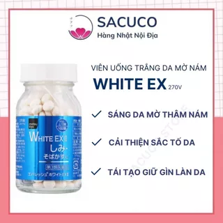 Viên Uống Trắng Da White Ex Mờ Thâm Nám Nhật Bản Lọ 270v