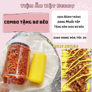 [ Giao Hàng Hỏa Tốc ] Set Bánh Tráng Phơi Sương Kèm Hành Phi Muối Tép Tặng Kèm Bơ Trứng Siêu Béo