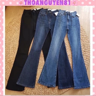 Quần jeans ống loe dáng dài cạp cao siêu tôn dáng mã mới 104