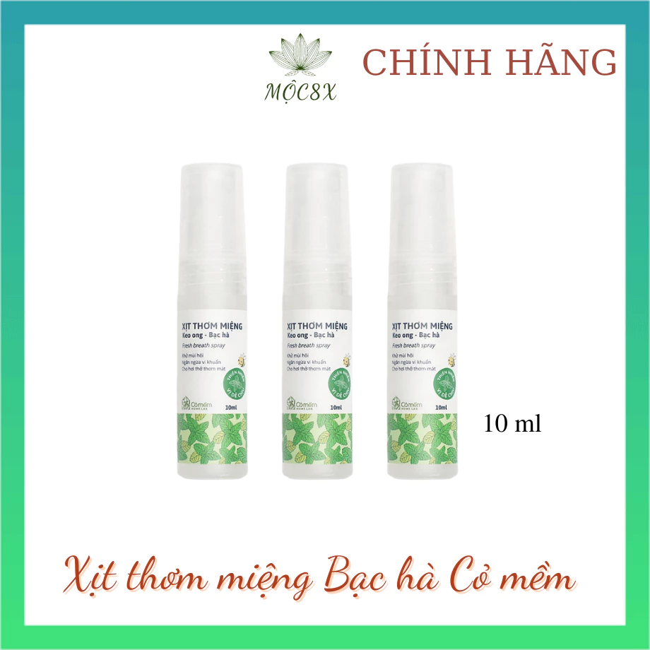 Xịt Thơm Miệng Vị Bạc Hà Cho Hơi Thở Thơm Mát Cỏ Mềm 10ml