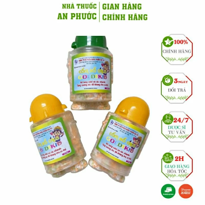 Cốm bổ Calci GOLDIKID ĐẠI UY⚡Bổ Sung Calci Dùng cho trẻ em còi xương, chậm lớn, biếng ăn.