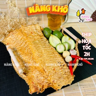 Khô mực cán tẩm gia vị Nha Trang loại ngon - hũ pet 300gram ( Thơm dai - đậm vị ) | Đồ ăn vặt Nàng Khô