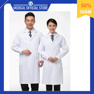 Áo blouse trắng - áo khoác blu bác sĩ, dược sĩ nam nữ dài tay, ngắn tay