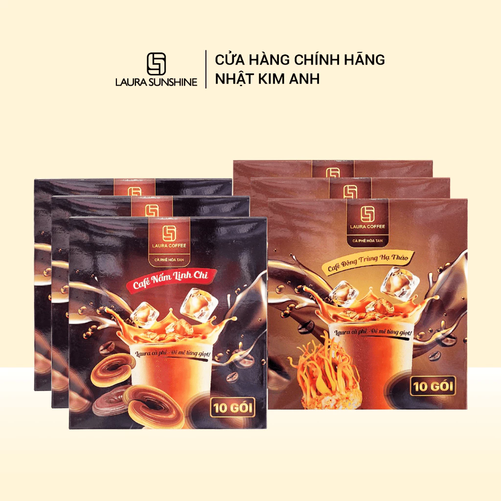 Combo Cà phê hòa tan Laura Coffee Nhật Kim Anh ( Giảm Giá Không Kèm Quà)