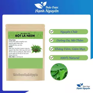 Bột lá neem nguyên chất 100g (Lá nem kháng khuẩn, dưỡng da, mờ thâm sạm) - Thảo Dược Hạnh Nguyên