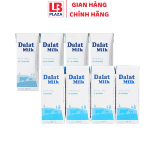 Sữa tươi TT Dalat Milk 180ml*4 ít đường/vị tự nhiên