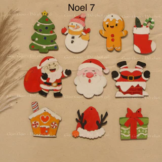 Bộ tô màu gỗ - Đồ chơi cho bé , chủ đề noel giúp bé thoả sức tô vẽ , decor và sáng tạo