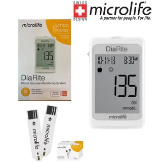 ( CHÍNH HÃNG ) Máy đo đường huyết Microlife DiaRite + 50 que thử đường .máy thử đường huyết microlife.
