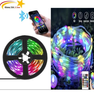 Đèn Dây Led RGB 16 Triệu Màu Điều Khiển Bằng Điện Thoại, Nháy, Đuổi Theo Nhạc, Trang Trí Decor Phòng