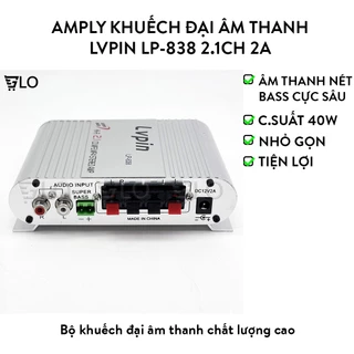 Bộ Âm Ly Mini, Amply Khuếch Đại Âm Thanh LP-838 2.1CH