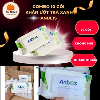 10 gói khăn giấy ướt ANBEIS chính hãng 100 tờ KHÔNG MÙI