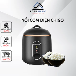 Nồi Cơm Điện Mini CHIGO Chống Dính Dung Tích 1,2L Đa Năng Nấu Cơm, Cháo, Nấu Lẩu Công Suất 300W