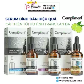 Serum Compliment Dưỡng Trắng Cấp Ẩm, Giảm Mụn, Se Lỗ Chân Lông, Kiềm Dầu 27ml