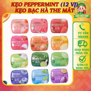 Kẹo Ngậm PEPPERMINT Bạc Hà (12 Vị Trái Cây) Không Đường Hộp Thiếc ⭐Song.Thien.Shop✅