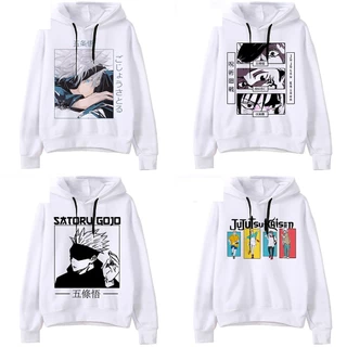 Áo Hoodie Japanese Anime Jujutsu Kaisen Gojo Satoru | Áo Hoodie Trắng anime