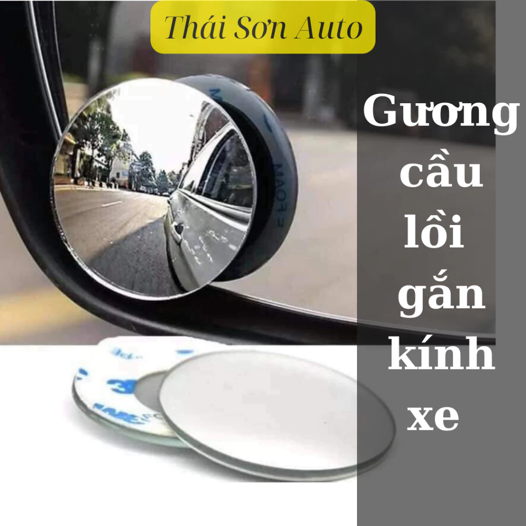 Gương cầu lồi gắn kính xe ô tô, xe máy, chắc chắn, không rung giật Gương 3R cao cấp
