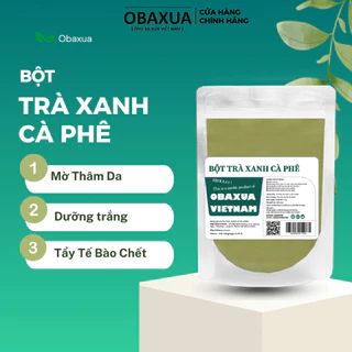 Bột Trà Xanh Cà Phê OBAXUA - Mờ Thâm, Dưỡng Trắng, Bóc Bã Nhờn , Làm Sạch Da .